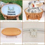 Wicker Picnic Basket Set for Wine Lovers