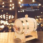 Rustic 800mL Wood Aging Barrel Dispenser
