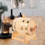Rustic 800mL Wood Aging Barrel Dispenser