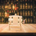 Rustic 800mL Wood Aging Barrel Dispenser