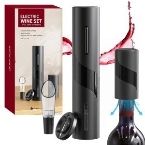 Electric Wine Opener and Aerator Gift Set