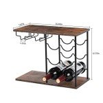 Stylish Countertop Wine Rack for Bottles and Glasses
