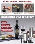 Electric Wine Opener Set - 4-in-1 Tool