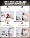 Electric Wine Opener Set - 4-in-1 Tool