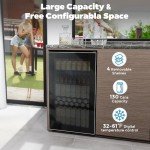 COWSAR 130 Can Mini Wine and Beverage Fridge