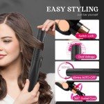 Stylish 2-in-1 Titanium Flat Iron & Curler
