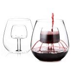 Set of 2 Stemless Aerating Wine Glasses