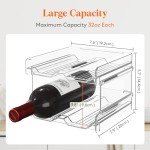 Stackable Plastic Wine Bottle Organizer for 4 Bottles