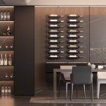 Wall-Mounted Wooden Wine Rack for 9 Bottles