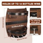 Vintage Wall Mounted Whiskey Barrel Wine Rack