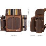 Wine Picnic Backpack Cooler for 4 with Accessories