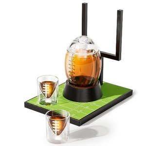 Football Decanter Set with 2 Glasses - Unique Gift