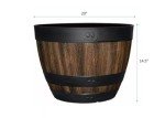 Wine Barrel Planter - Durable Faux Wood Pot