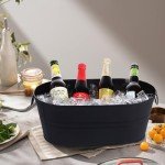 Large Metal Ice Buckets for Wine & Cocktails