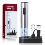 5-in-1 Electric Wine Opener Set - Silver