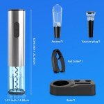 5-in-1 Electric Wine Opener Set - Silver