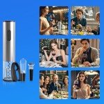 5-in-1 Electric Wine Opener Set - Silver