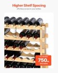Modular Wine Rack for 72 Bottles - Bamboo
