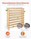 Modular Wine Rack for 72 Bottles - Bamboo