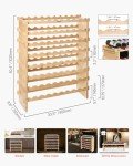 Modular Wine Rack for 72 Bottles - Bamboo
