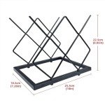 Modern Black Metal Wine Rack for 5 Bottles