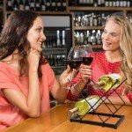 Modern Black Metal Wine Rack for 5 Bottles