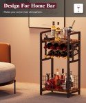 3-Tier Freestanding Wine Rack with Wood Top