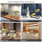 Modern Black Metal Wine Rack for 5 Bottles