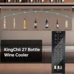 KingChii 27-Bottle Stainless Steel Wine Cooler