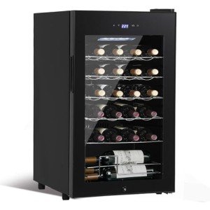 24-Bottle Ultra-Quiet Wine Cooler with Lock