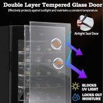 24-Bottle Ultra-Quiet Wine Cooler with Lock