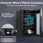 24-Bottle Ultra-Quiet Wine Cooler with Lock