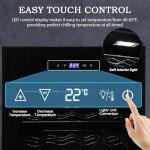 24-Bottle Ultra-Quiet Wine Cooler with Lock