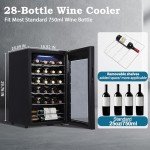 24-Bottle Ultra-Quiet Wine Cooler with Lock
