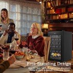 24-Bottle Ultra-Quiet Wine Cooler with Lock