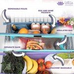 Large Rolling Wine Tote with Insulated Cooler