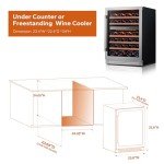 24-Inch Wine Cooler for 46 Bottles