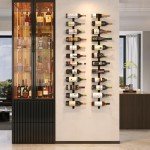 12-Bottle Wall-Mounted Wine Rack for Easy Storage