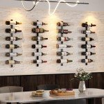 12-Bottle Wall-Mounted Wine Rack for Easy Storage