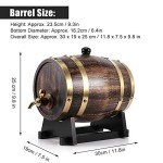 3L Oak Barrel Dispenser for Wine and Spirits