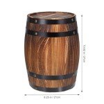 Wooden Wine Barrel Planter with Nautical Design