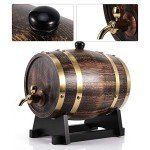 3L Oak Barrel Dispenser for Wine and Spirits