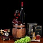 Wooden Wine Barrel Planter with Nautical Design