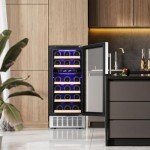 15-Inch Dual Zone Wine Cooler Mini Fridge