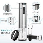 Electric Wine Opener Set with Aerator & Accessories