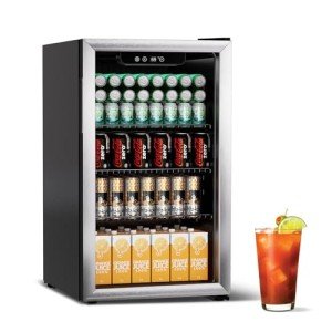 Compact Beverage Fridge for Wine and Beer