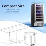 15-Inch Dual Zone Wine Cooler Mini Fridge