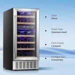 15-Inch Dual Zone Wine Cooler Mini Fridge