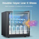 COWSAR 50-Can Wine Cooler Mini Fridge