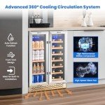 Dual Zone Wine & Beverage Cooler with Glass Door